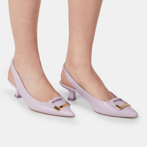 Zapatos Slingback para mujer Bata Red Label con tacón de 5 cm, Violeta Zapatos Slingback para mujer Bata Red Label con tacón de 5 cm, Violeta